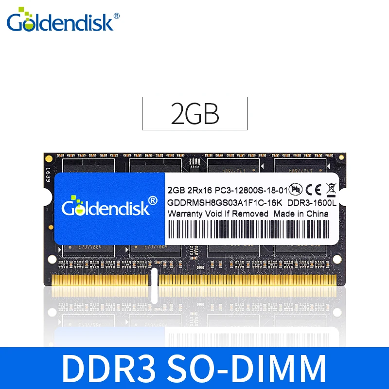 Goldendisk DDR3 2GB 1333 MHZ 1.35V Low voltage NB laptop memory 1600mhz 4GB 8GB RAM Gerneration 3 | Компьютеры и офис
