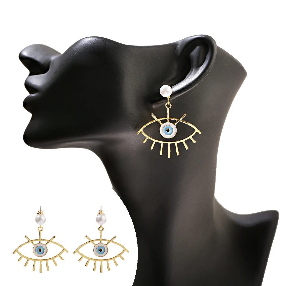 Французские мексиканские модные Висячие серьги для девочек сплав в форме глаза