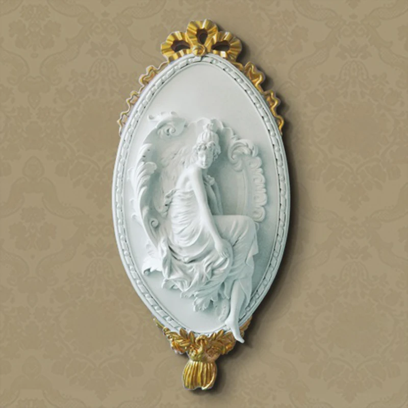 Скульптура с большим ангелом домашняя статуя аксессуары для украшения настенная