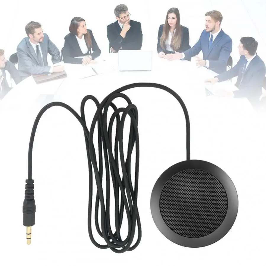 

3.5mm Omnidirectional Condenser Mic Metal Desktop Pickup Microphone Meeting Computer Desktop Laptop PC Voice Chat Video Game