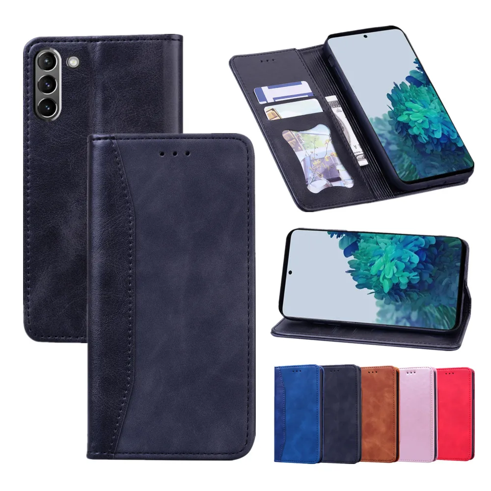 

Leather Wallet S21 Ultra Phone Case for Samsung Galaxy S20 FE Note 20 10+ S10e S9 S8 Plus Flip Card Slots Protection Cover Coque