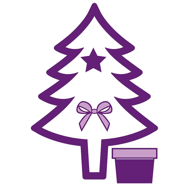 Рождественская елка и Подарочная коробка металлическая высечка сделай сам