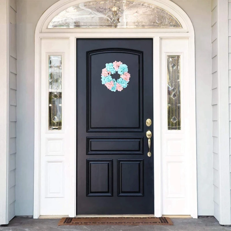 Гортензии искусственный венок для передней двери дома и сада дом стены окна