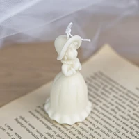 new holy wishing girl silicone candle mold for diy handmade aromatherapy candle plaster epoxy resin figure statue mould