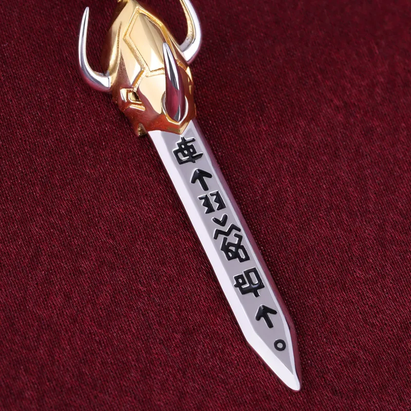 Аниме Digimon OMEGAMON серый меч Косплей S925 Серебряное ожерелье модная подвеска цепочка