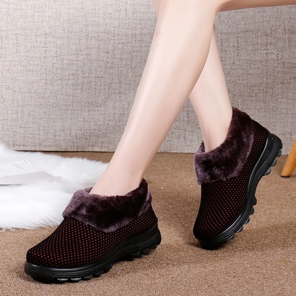 

2021 New Weaving Fashion Heightening Shoes Outdoors Casual Cotton Shoes Comfortable Fashion Solid Color Keep Warm Set Of Feet