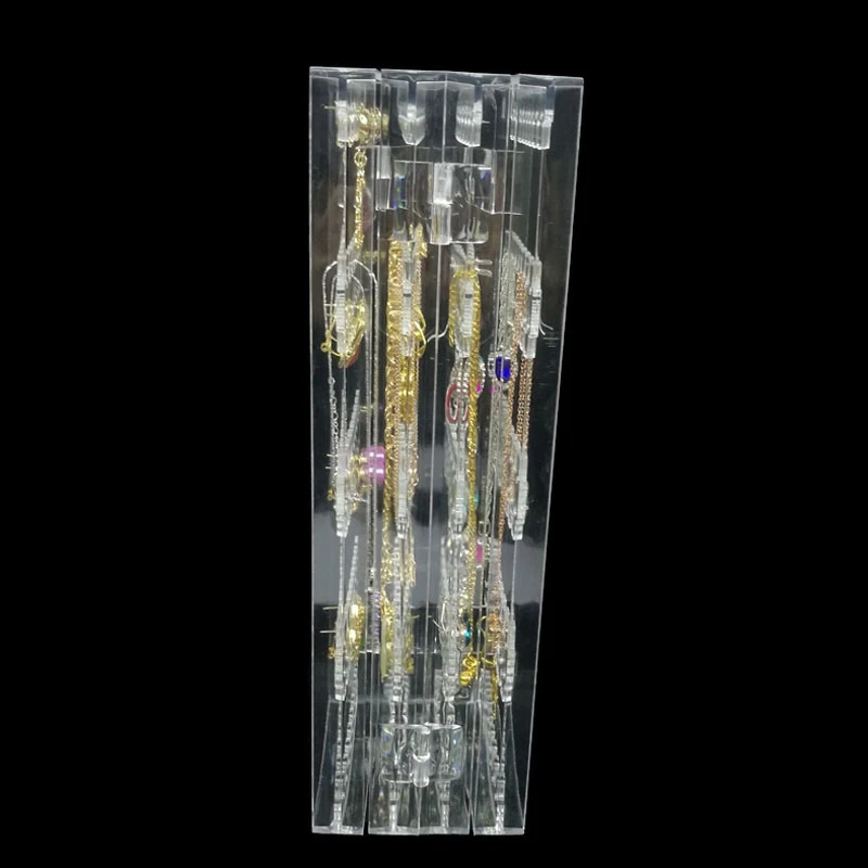 Складной прозрачный акриловый Органайзер для косметики 4 панели держатель