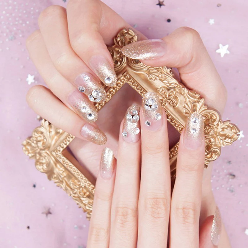 Полезные Новые 24 шт накладные ногти белый жемчуг кристалл элегантный полный