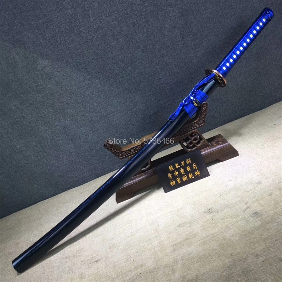 Рыба Цуба японский самурайский меч катана Синий складной стальной острый нож