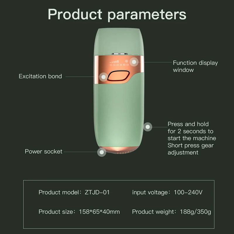 

RUBYONLY IPL Hair Removal Epilator for Women And Men Permanent Laser Hair Removal 1000,000 Flashes Painless Body Hair Remover