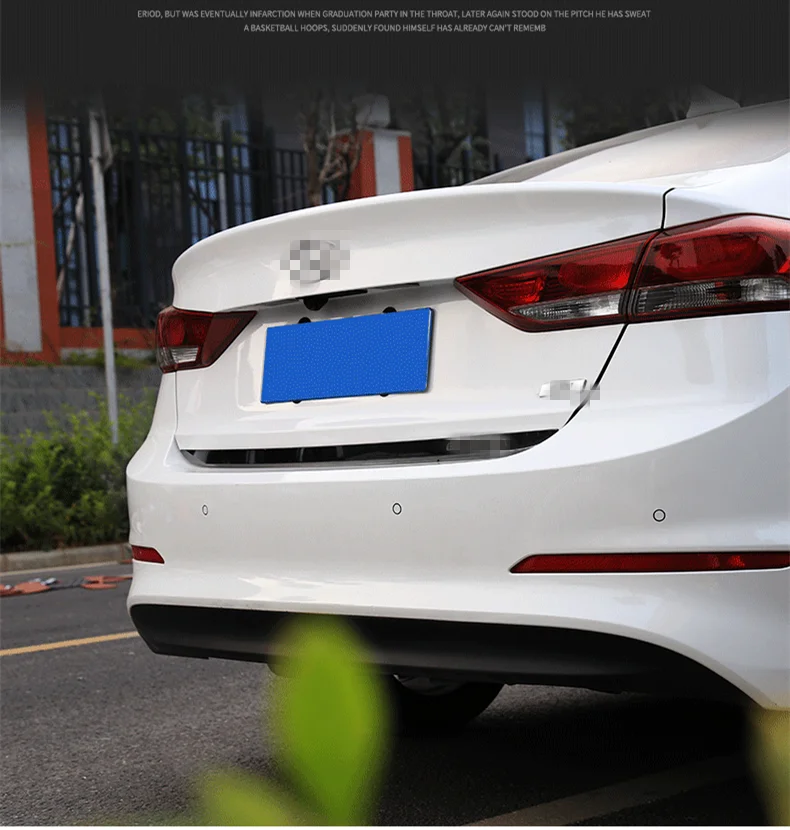 Для hyundai Elantra из нержавеющей стали, задний протектор багажника, накладка на задний бампер, защита на порог, накладка на заднюю дверь автомобиля