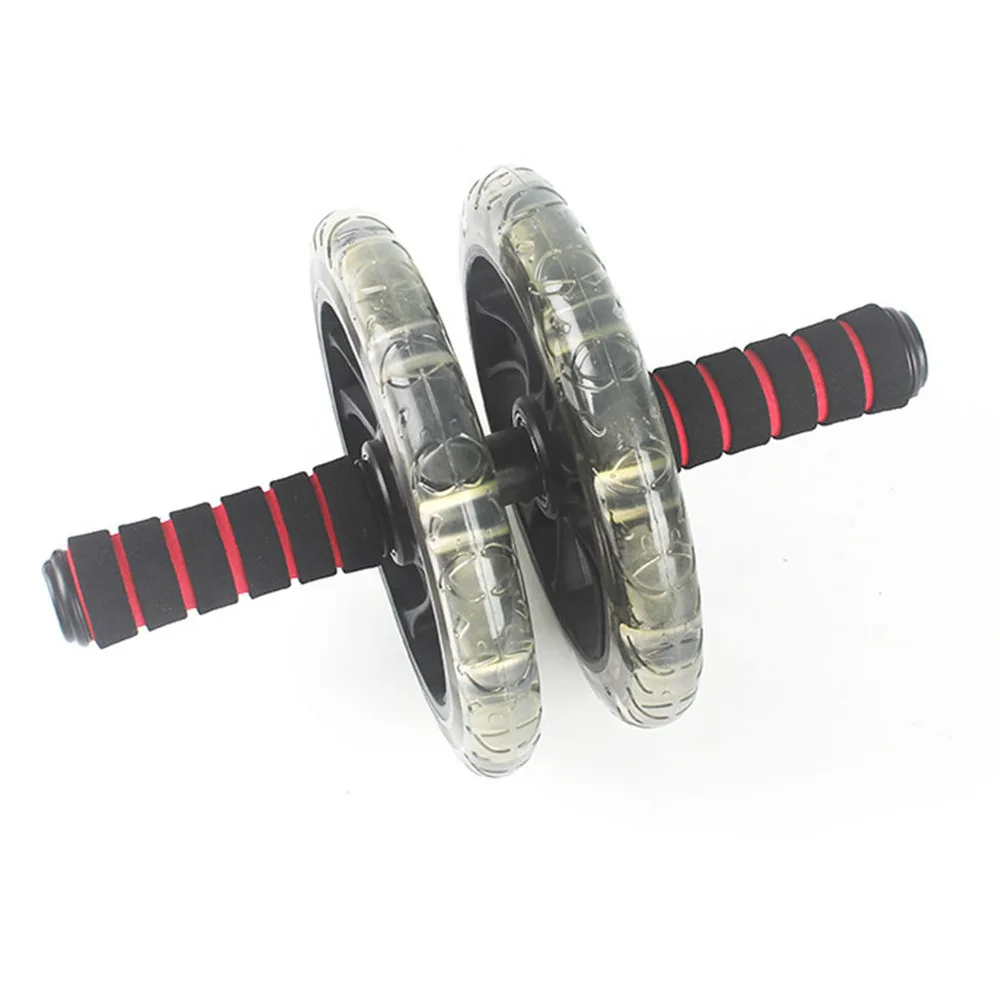 

Abdominal Exercise Roller Steel Tube Double Wheel Abdomen Training Roller Bearingless Abdominal Wheel (Random Handle Color)
