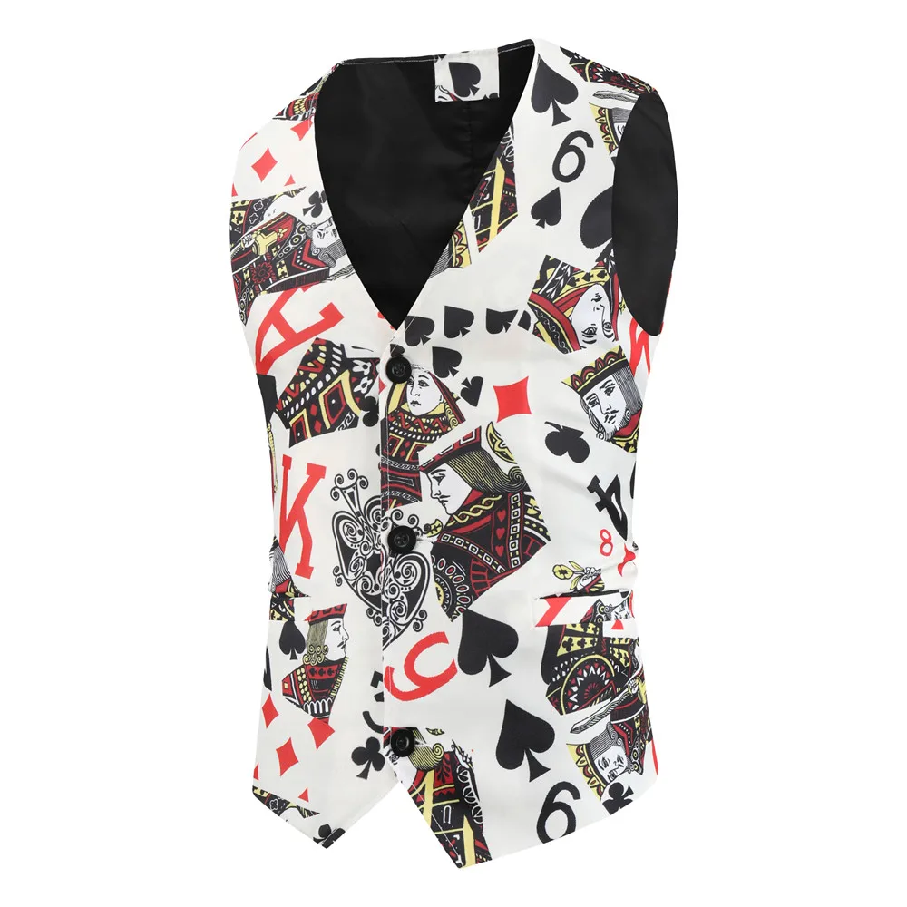 Мужской деловой жилет без рукавов с принтом пейсли в британском стиле