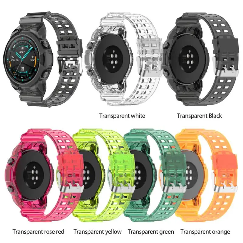

Ремешок спортивный прозрачный для Huawei Watch GT2 46 мм, сменный Браслет для наручных часов, аксессуары для часов