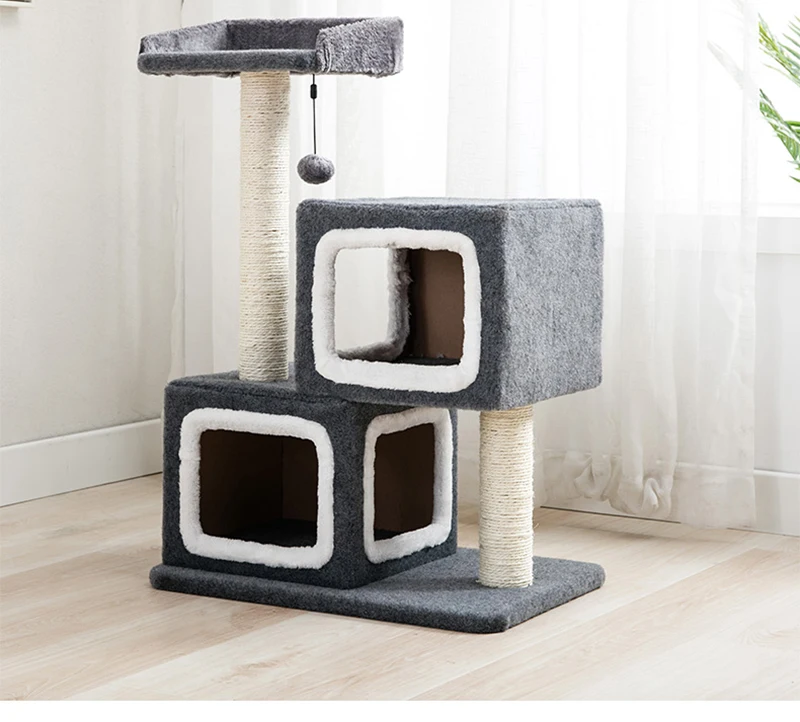 Полки для кошек Когтеточка башня рамка скалолазания деревянная мебель домик