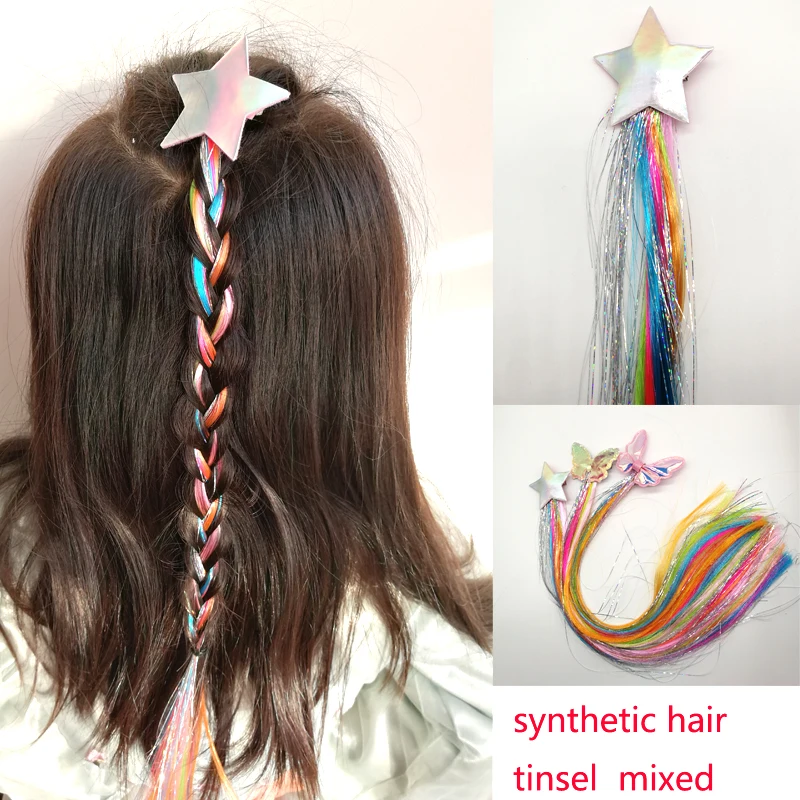 Заколки для волос с блестками вечерние чные аксессуары косички повязка на голову