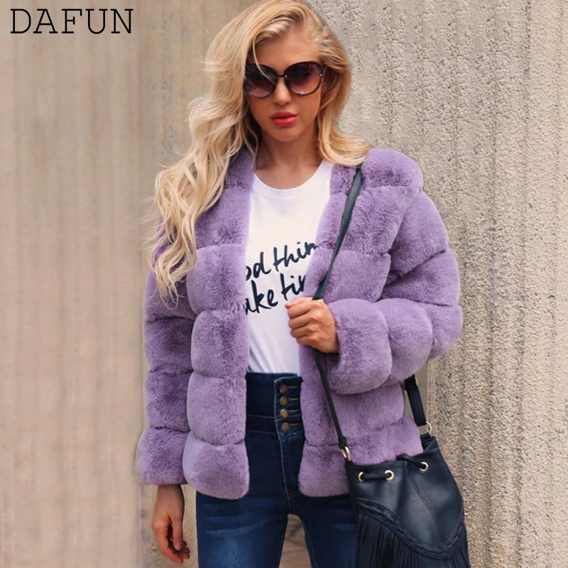 Шуба из искусственного лисьего меха зимняя Толстая теплая меховая куртка