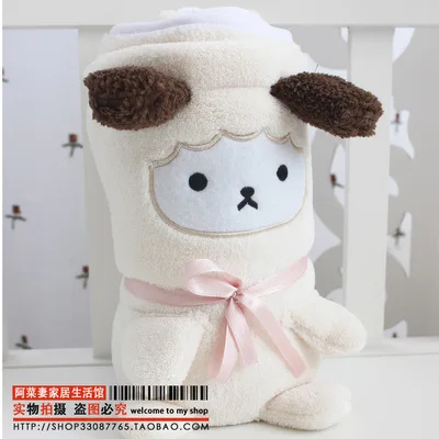 Одеяло детское Фланелевое в виде животного милое розовое свинья кролик альпака