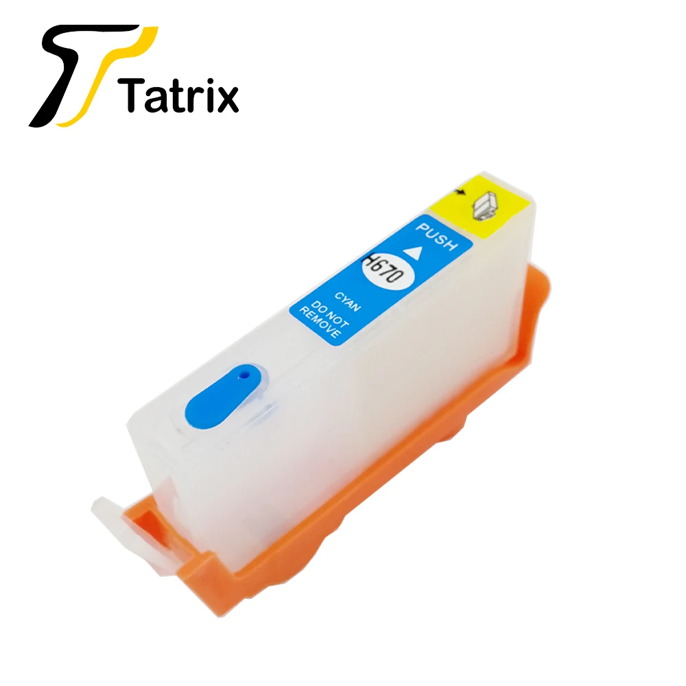 Tatrix для hp 670XL 670 в 4 цветах BK C M Y перезаправляемый картридж с чернилами deskjet 3525 4615 4625