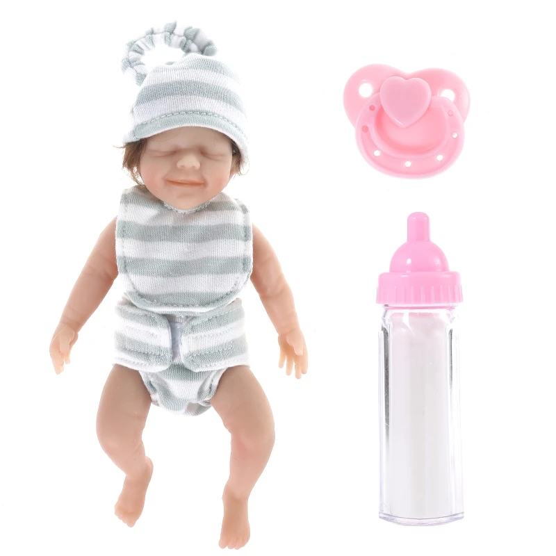 

6in Handmade Cuddly Doll Soft Toy Lifelike Reborns Doll Girls Best Party Gift 85DE