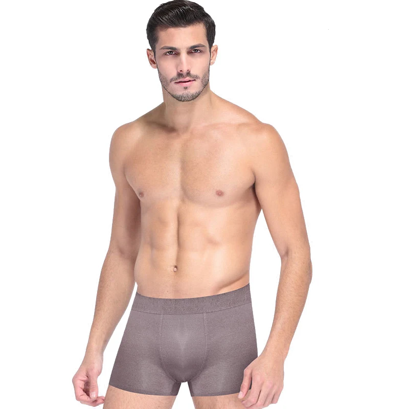 Free Choice Panties Men's New Design Silky And Supple Underpants Comfortable Seamless Health Dyeing Boxer Shorts 5 Pcs/Set