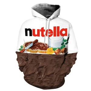 MHORLX Women/Men Hoodie Print Nutella Food Hip Hop Casual Style Tops New Fashion Brand Pullovers 3D Sweatshirts Hoodies