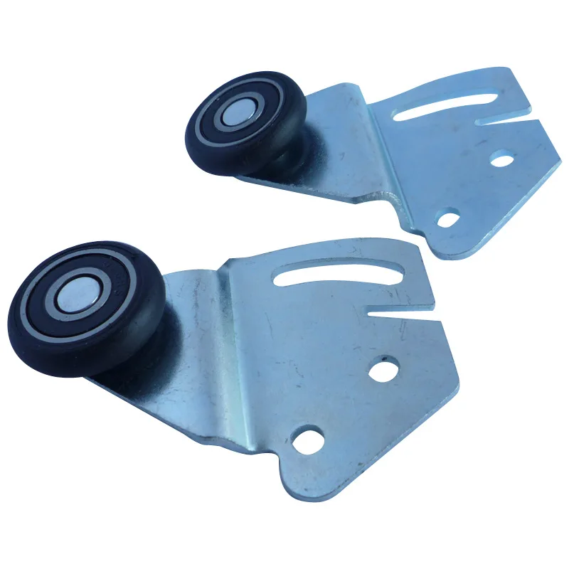 

1 set cabinet wardrobe solid wood slide door puller track roller kit side hanging wheel runner