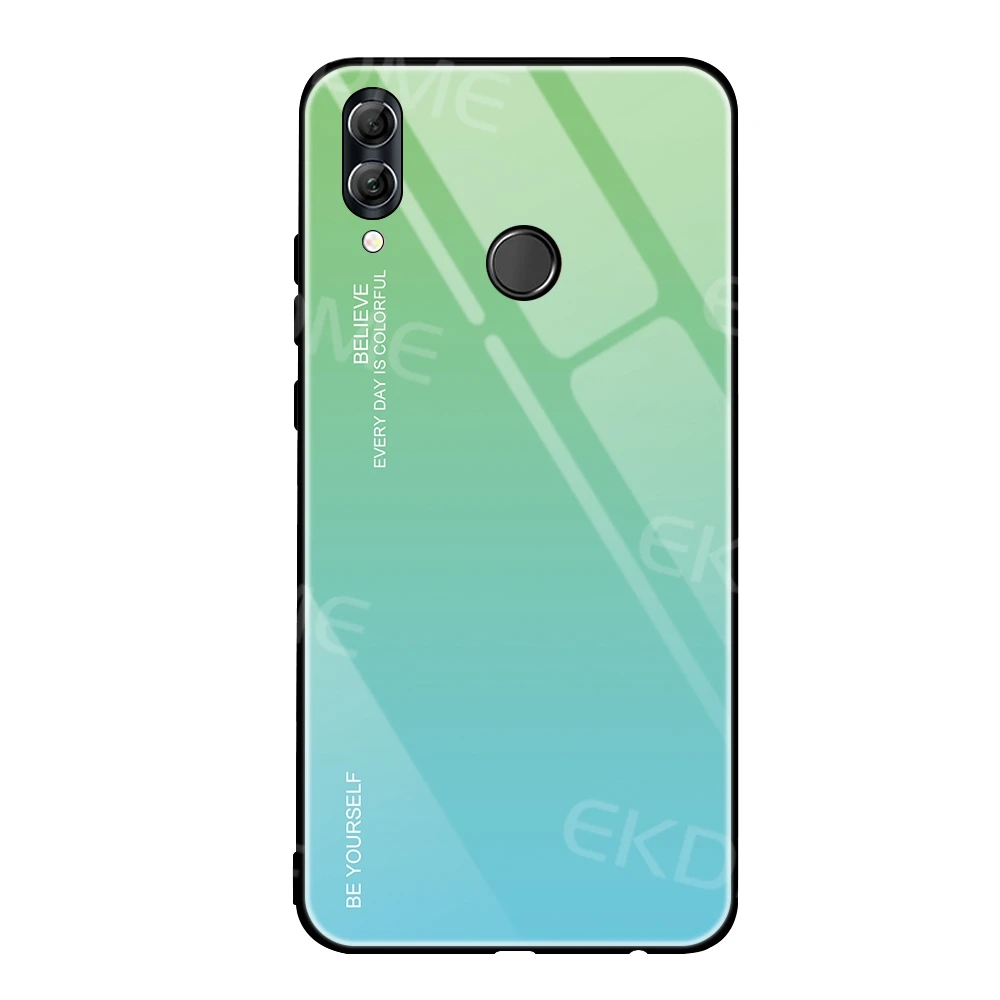 06 Градиент чехлы с закаленным стеклом для huawei Honor 10 9 Lite 20 20 Pro вид 20 V20 8X Max 10i 20i Nova 5i 5 Pro 4 Magic 2 чехол для телефона - Цвет: 06