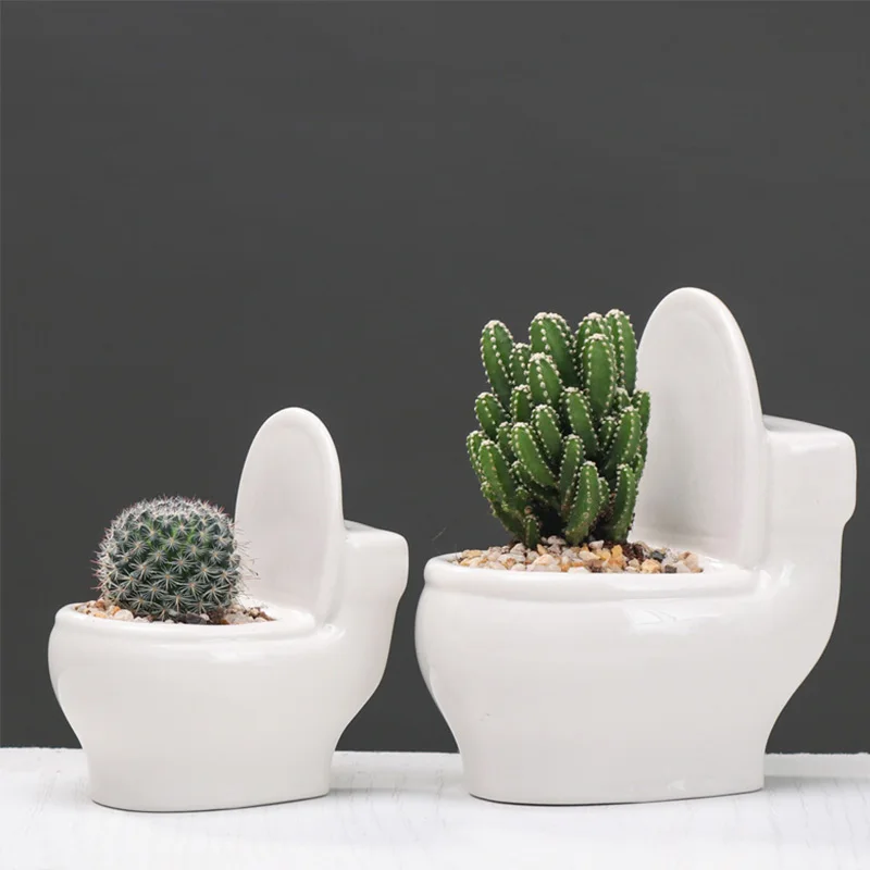 

Домашний сад, простой креативный туалет, керамические цветочные горшки, миниатюрная модель, суккуленты, художественное оформление, Рабочий...