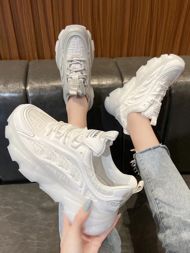

Fashion Trend Explosion Models Sports Casual Shoes Spring And Summer New All-Match Low-Cut Lace-Up Ladies Single Shoes