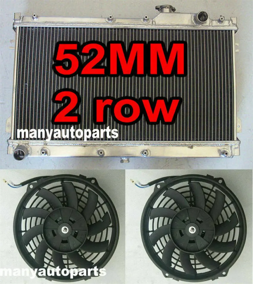 radiator and fans Алюминиевый радиатор с вентилятором для Mazda Miata MX5 MX-5 MX V 1990-1997 91 92 MT - Цвет: radiator and fans