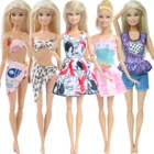 5 шт., кукольные наряды в разных стилях, 2 комплекта, купальники, бикини + 2 платья + 1 Топ и штаны, Одежда для куклы Барби, аксессуары сделай сам