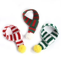 3pcs pet fashion christmas knit scarf cat dog scarf accessories winter warm pet supplies red gray green qianyi