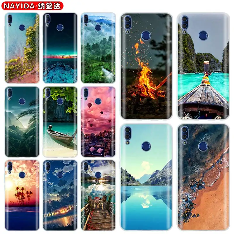Мягкий чехол для Huawei Honor 30 20 Pro 10 9 Lite 30s 10i 9a 8a 7a X10 8x с природным пейзажем | Мобильные