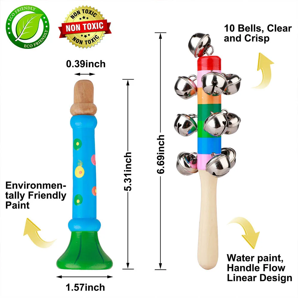 10 шт. Детские Ударные музыкальные инструменты инструмент игрушки набор Ритм