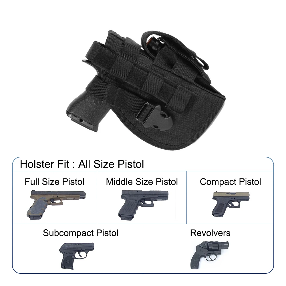 

Тактический ремень кобура для пистолета для Glock 17 CZ 75 G2C PT111 G2/PT140 военный чехол для правой руки пистолета с магнитным мешочком