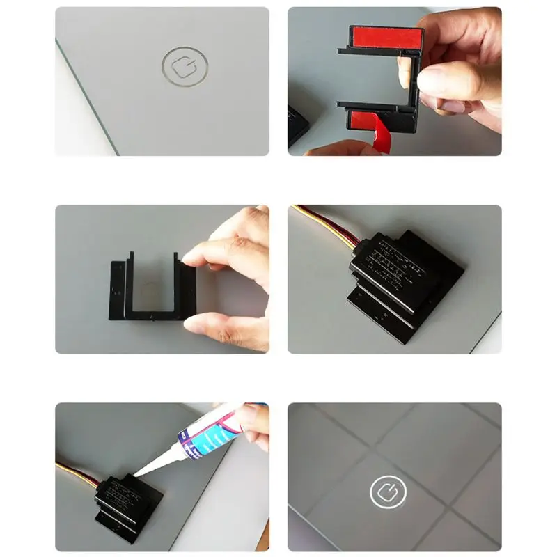 

Bathroom Dimmable Mirror On/Off Touch Switch 240V for Lamp Lighting Intelligent