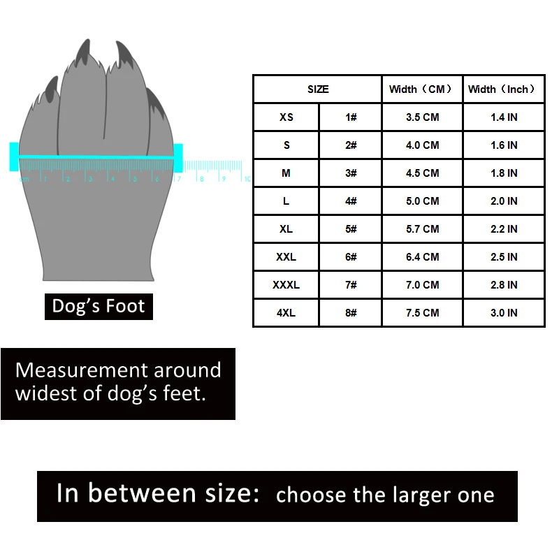 

Truelove Pet Dog Shoes Reflective Winter Snow Shoes Rubber Sole Anti-slip Sport Rain Waterproof for Dog Boots Puppy Medium Large