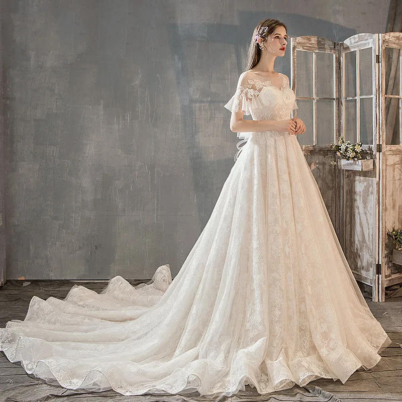 Женское свадебное платье со звездным принтом Starry светло-красное невесты с