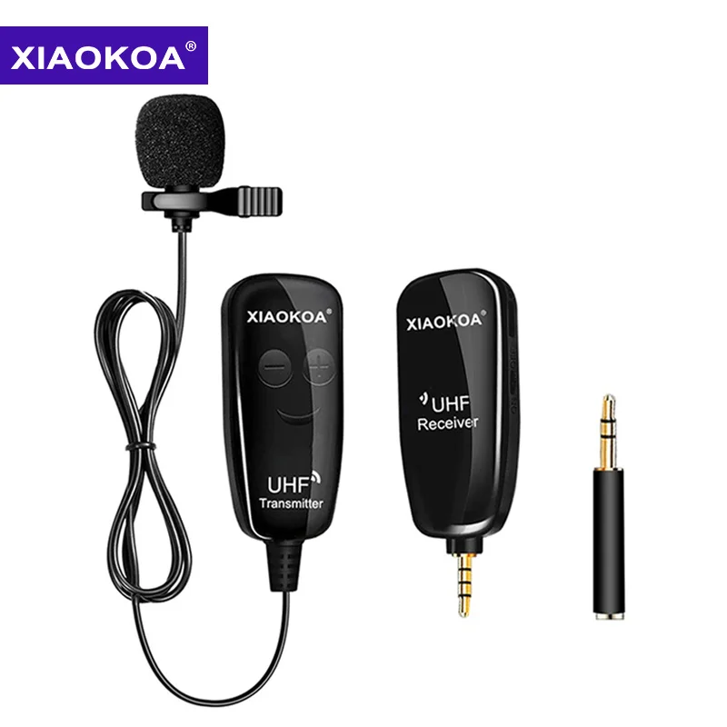 

Lavalier Lapel Wireless Microphone Recording Vlog Youtube Live Interview for Iphone Ipad PC Android DSLR microphone