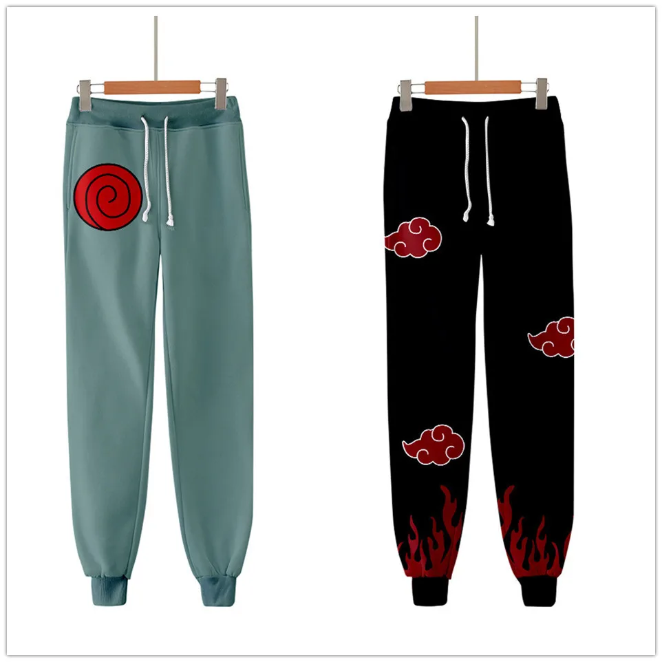 Тренировочные штаны для косплея аниме Акацуки тренировочные с 3D рисунком брюки