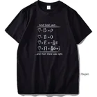 Футболка для физики с надписью Бога Максвелла уравнения и тогда там светильник дизайн забавная научная Футболка мужская повседневная футболка Харадзюку