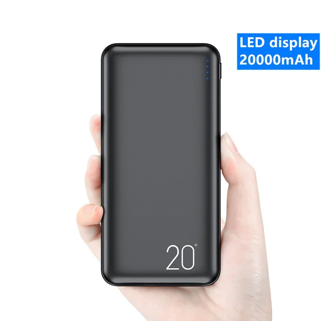 20000mah LED Display FLOVEME power Bank 20000 мАч двойной USB телефон зарядное устройство Внешняя батарея Портативное зарядное устройство Bateria внешний аккумулятор зарядное устройство беспроводная зарядка внешний аккумулятор телефона - Цвет: 20000mah LED Display