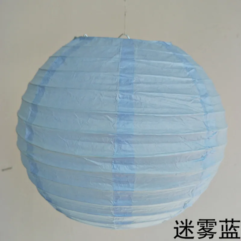 2pcs-Misty blue 2 шт. 4/6/8/10/12/14/16 дюймовый круглый одежда для свадьбы, дня рождения Бумага украшения-фонарики, подарок, ремесло, сделай сам, светильник подвесной шар - Цвет: 2pcs-Misty blue
