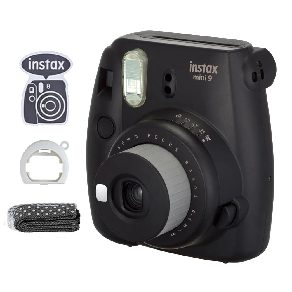 Фотокамера моментальной печати Fujifilm Instax Mini 9+ 20 снимков Instax Mini 8 белых пленок фото+ чехол для переноски/альбом/ручка/наклейки