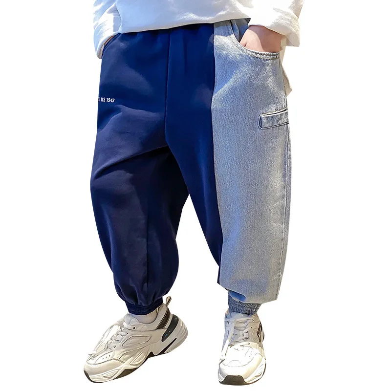 

Splicing Spring Autumn Boys Long Pants Capris Kids' Trousers Casual TrackPants Cotton Children Clothing Teenage High Quality