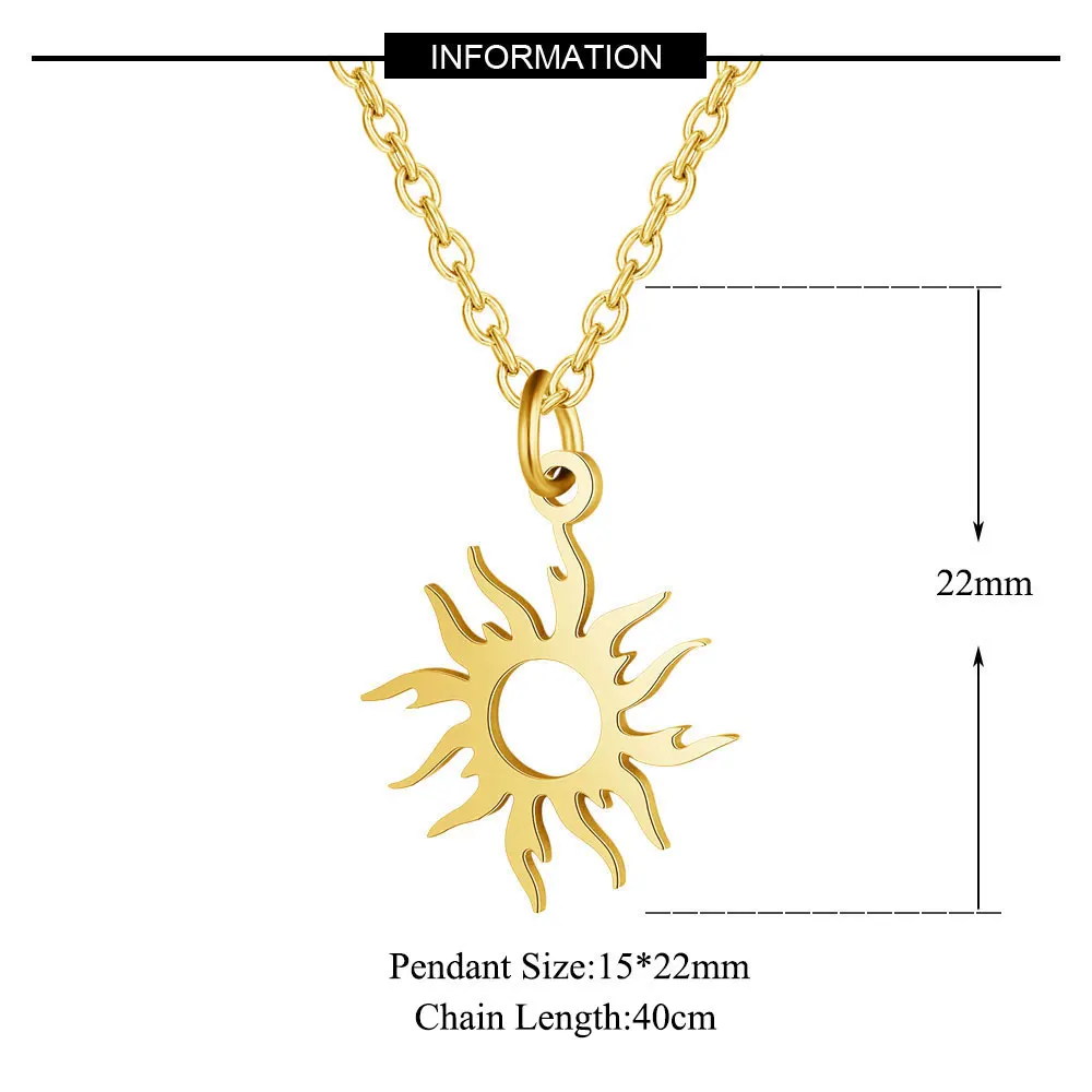 Wholesale Stainless Steel World Map Sun Charm Necklace with Pineapple, Palm Tree, Star, and Horseshoe Elements image 4