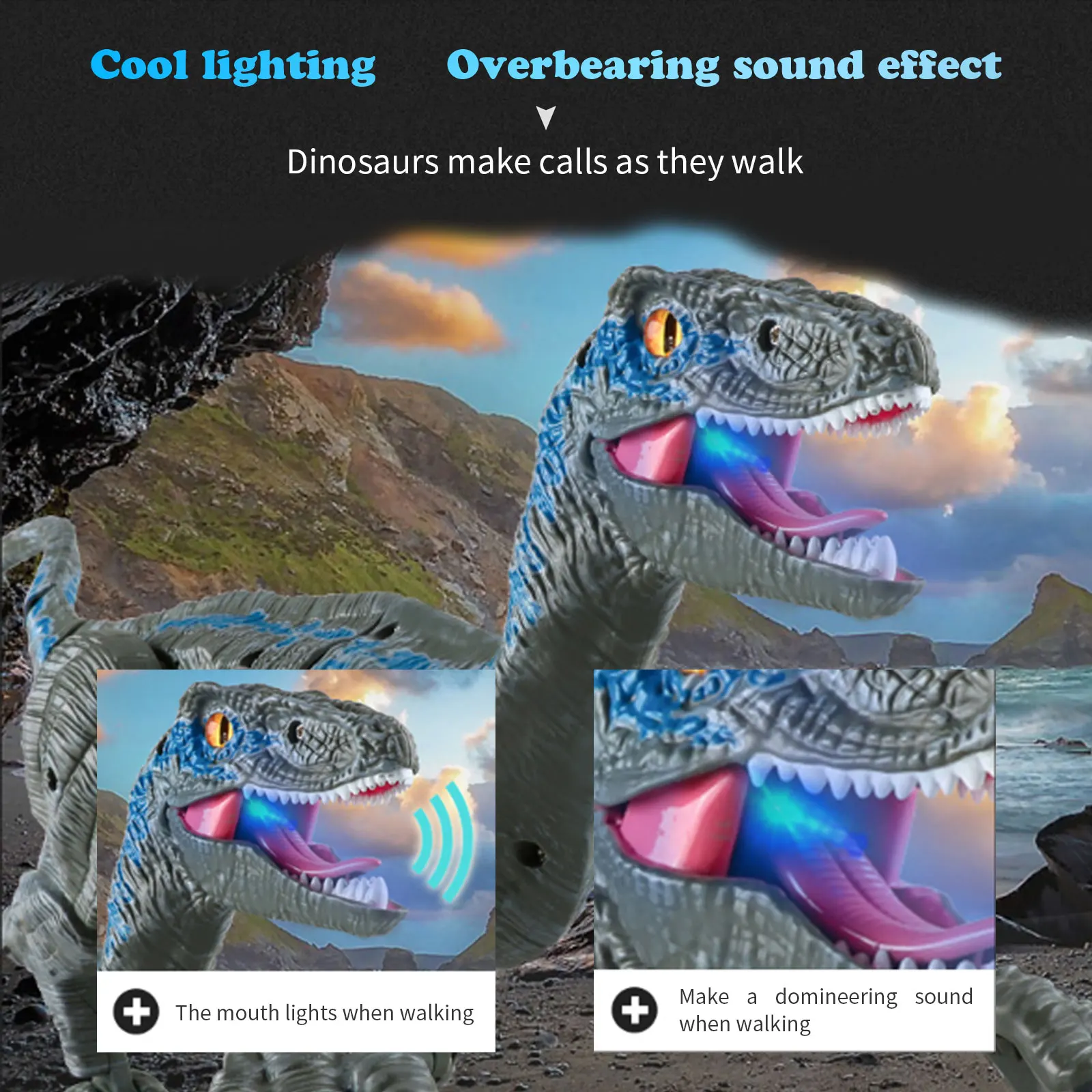 Динозавр RC игрушки дистанционного Управление интеллигентая (ый) освещения звук
