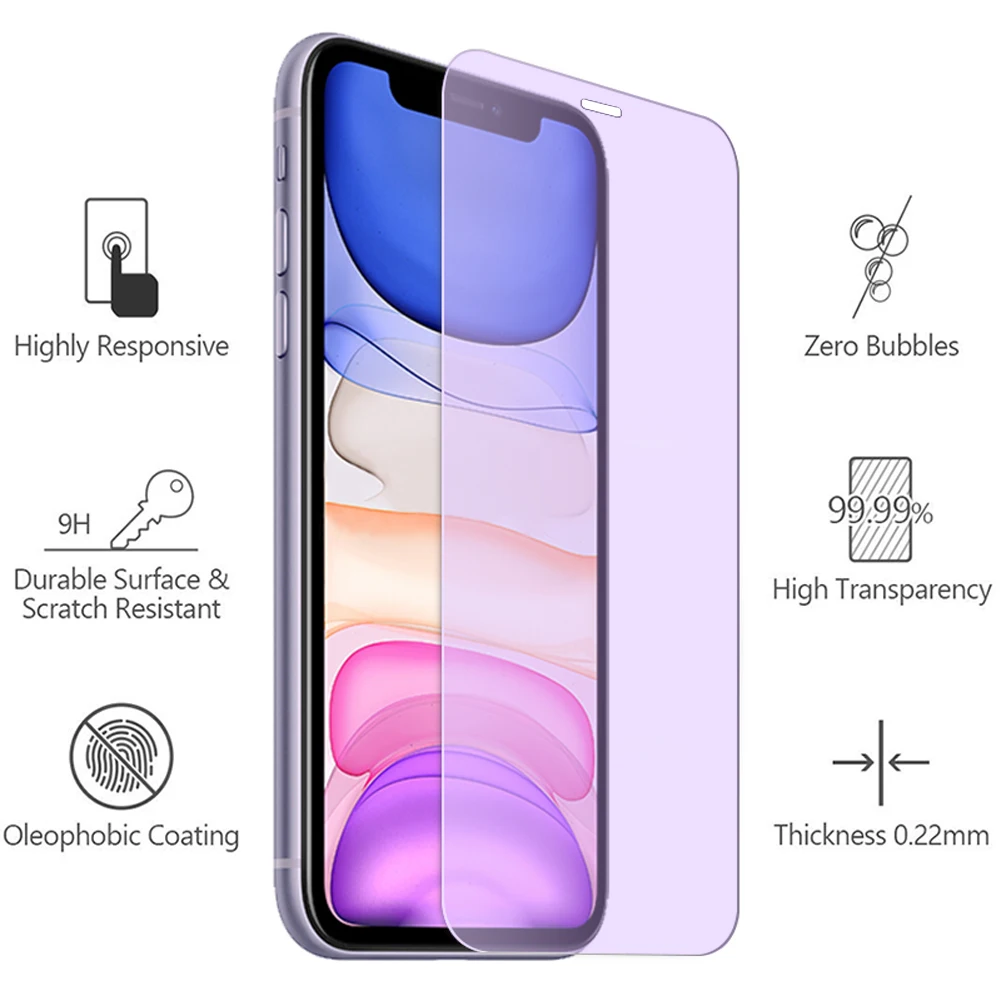 Закаленное стекло 9H с защитой от синего излучения для Huawei Honor 9 10 Lite 8X 10i Защита