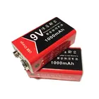 Литий-полимерный аккумулятор 1000 мА  ч, 9 В, USB 500 мА  ч, перезаряжаемый, Micro USB 9 В, для микрофона, гитары, эквалайзера, дымовой сигнализации, элементов для игрушек на радиоуправлении